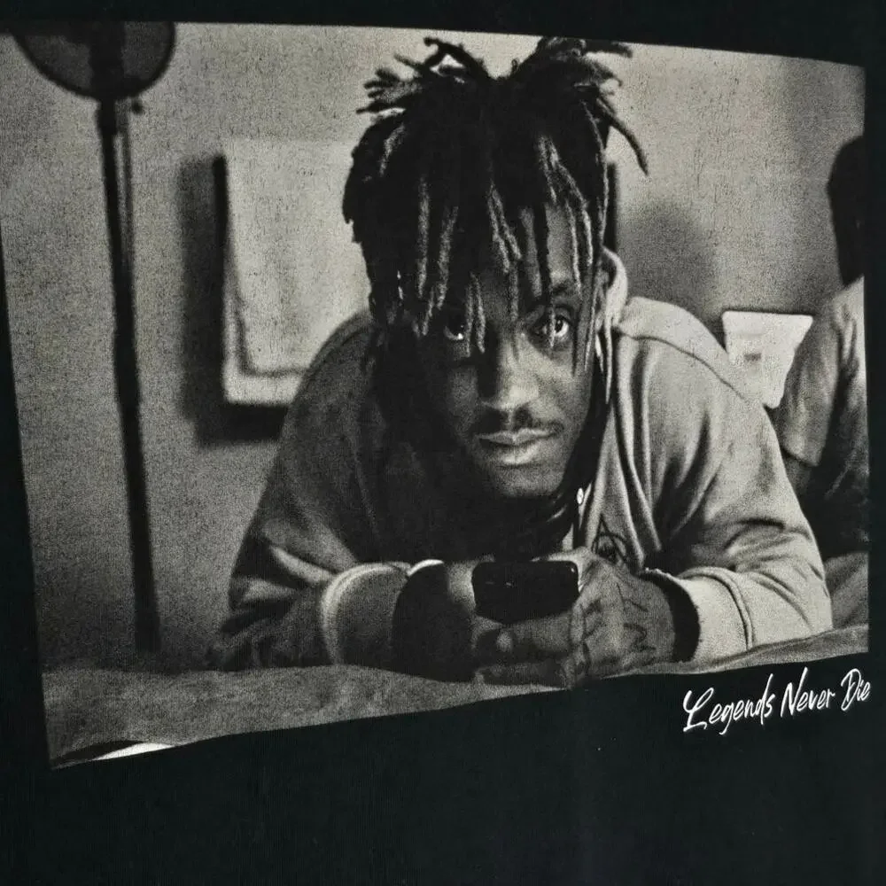 Juice WRLD Legends Never Die Official Merch Black Graphic T Shirt Large L